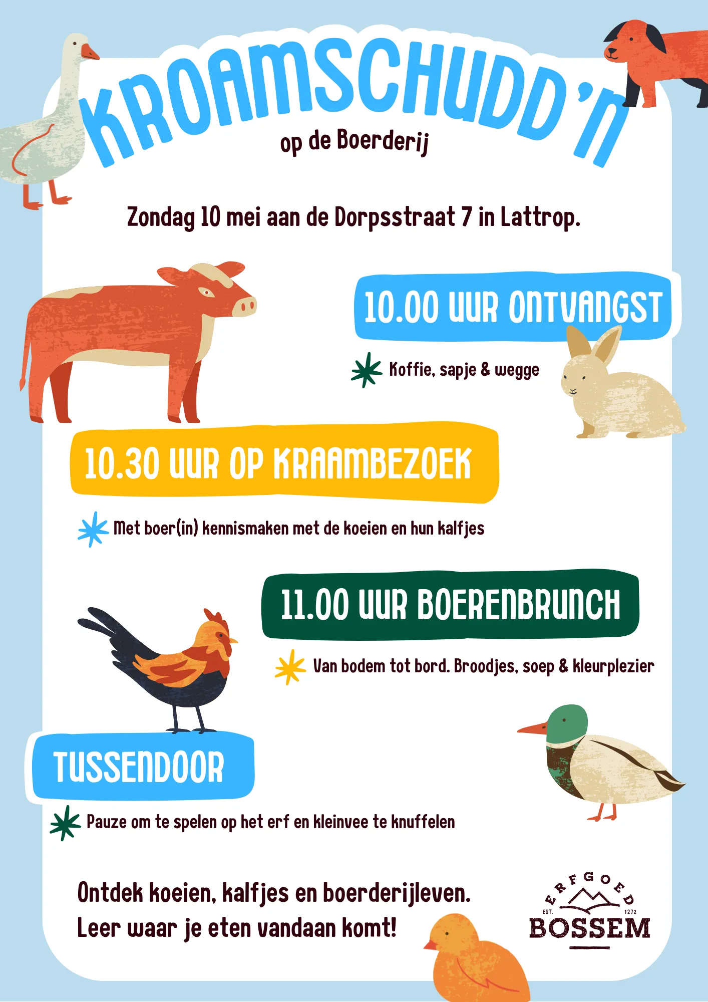 Programma Kroamschudd'n op de Boerderij
